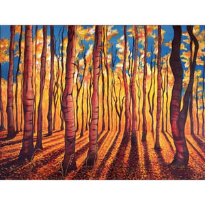 Birch Trees in Fall Art Print
