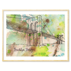 Brooklyn Bridge Abstract Art Print