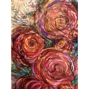 Delicate Pink Roses Art Print
