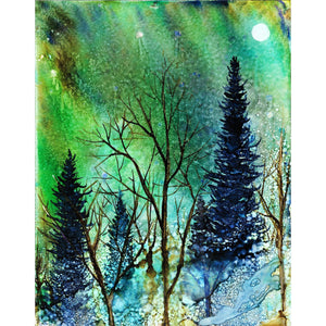 Ethereal Night Landscape Art Print