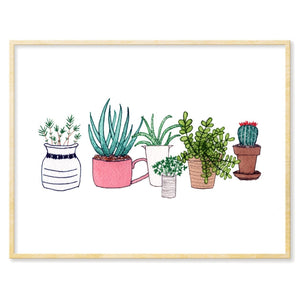 Plants & Pots Art Print