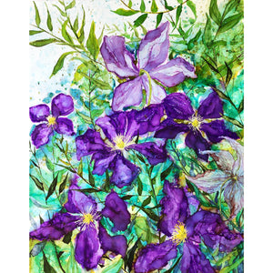 Purple Clematis Art Print