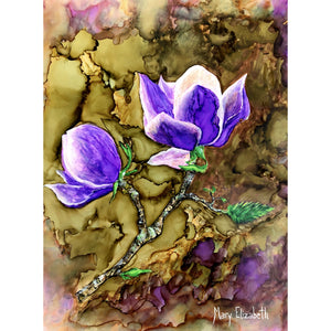 Purple Magnolia Art Print