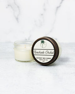 Beachside Orchid Scent Organic Coconut Wax Candle