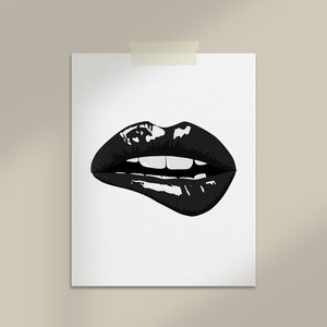 Lips Fashion Modern Art Print