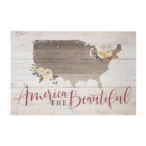 America The Beautiful - Rustic Pallet Wall Art