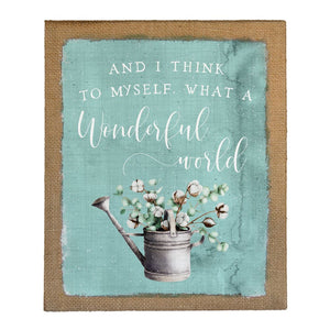 And I Think To MySelf What A Wonderful World - Canvas Wall Art