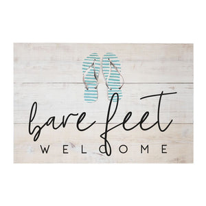 Bare Feet Welcome - Rustic Pallet Wall Art