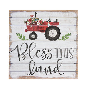 Bless This Land (Red) - Perfect Pallet Wall Art