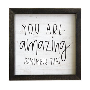 You Are Amazing Rustic Frame