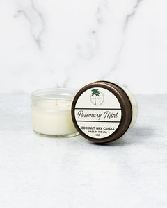 Rosemary Mint Scent Organic Coconut Wax Candle